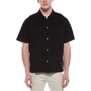 Frame Denim Mens Frame Light Pique Button Polo Shirt, Blue